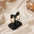 Vervit Gold Rectangular Hoop Earrings for Women – 18K Gold Plated 316L Stainless Steel