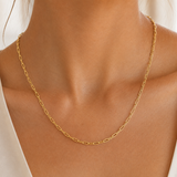 Gold-Toned Paperclip Link Chain