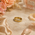 Vervit Crystal Band Ring for Daily Wear – Gold Finish, Single Piece