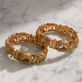 Vervit Rajsi Heritage Gold-Tone Bangle Set of 2