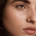 Golden Crystal Hoop Nose Ring