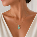 Aqua Bottle Charm Pendant Necklace