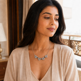Vervit Magnetic Heart Necklace for Daily Wear – Silver Finish, Single Piece