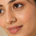 Golden Crystal Hoop Nose Ring