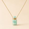 Aqua Bottle Charm Pendant Necklace