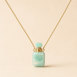 Aqua Bottle Charm Pendant Necklace