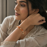 Vervit Gold Enamel Bangle for Women – 18K Gold-Plated PVD Finish, Anti-Tarnish 316L Stainless Steel