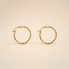 Vervit Gold Classic Hoop Earrings for Women – 18K Gold-Plated 316L Stainless Steel