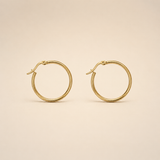 Vervit Gold Classic Hoop Earrings for Women – 18K Gold-Plated 316L Stainless Steel