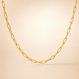 Gold-Toned Paperclip Link Chain