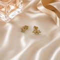 Vervit Gold Double Star Stud Earrings for Women – 18K Gold Plated PVD Finish on 316L Stainless Steel