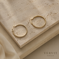 Vervit Gold Classic Hoop Earrings for Women – 18K Gold-Plated 316L Stainless Steel
