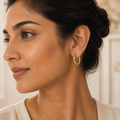 Vervit Gold Classic Hoop Earrings for Women – 18K Gold-Plated 316L Stainless Steel