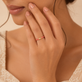Vervit Gold Pink Enamel Open Cuff Ring for Women – 18K Gold Plated 316L Stainless Steel