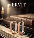 Dual-Tone Oval Hoop Earrings in Rose Gold & Silver for Premium Occasion Wear