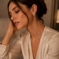 Vervit Wings of Light Earrings | Pave Crystal Butterfly Studs in Rose Gold