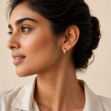 Vervit Gold Minimal Huggie Hoop Earrings for Women – 18K Gold Plated 316L Stainless Steel