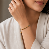 Vervit Gold Evil Eye Slider Bracelet for Women – 18K Gold Plated PVD Finish