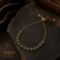 Vervit Gold Evil Eye Slider Bracelet for Women – 18K Gold Plated PVD Finish
