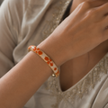 Vervit Gold Enamel Bangle for Women – 18K Gold-Plated PVD Finish, Anti-Tarnish 316L Stainless Steel