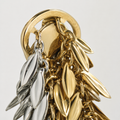 Vervit Dual-Tone Cascading Tassel Drop Earrings for Women – 18K Gold-Plated 316L Stainless Steel