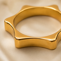 Vervit Gold Turquoise Heart Ring for Women – 18K Gold Plated 316L Stainless Steel