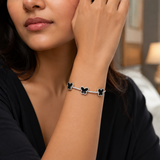 Vervit Silver Butterfly Open Cuff Bangle for Women – Anti-Tarnish 316L Stainless Steel