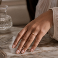 Vervit Gold Solitaire Minimal Ring for Women – 18K Gold Plated 316L Stainless Steel
