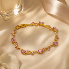 Vervit Gold Pink Vine Bracelet for Women – 18K Gold-Plated Anti-Tarnish Stainless Steel