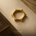 Vervit Gold Turquoise Heart Ring for Women – 18K Gold Plated 316L Stainless Steel