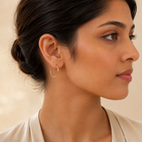 Vervit Gold Classic Hoop Earrings for Women – 18K Gold-Plated 316L Stainless Steel