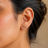 Vervit Gold Double Star Stud Earrings for Women – 18K Gold Plated PVD Finish on 316L Stainless Steel