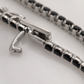 Vervit Silver Tennis Bracelet for Women – Anti-Tarnish 316L Stainless Steel with Polished Silver Finish