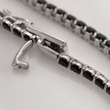 Vervit Silver Tennis Bracelet for Women – Anti-Tarnish 316L Stainless Steel with Polished Silver Finish