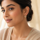 Vervit Gold Heart Drop Earrings for Women – 18K Gold Plated PVD Finish on 316L Stainless Steel