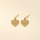 Vervit Gold Heart Drop Earrings for Women – 18K Gold Plated PVD Finish on 316L Stainless Steel