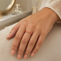 Vervit Gold Pink Enamel Open Cuff Ring for Women – 18K Gold Plated 316L Stainless Steel