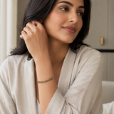 Vervit Gold Evil Eye Slider Bracelet for Women – 18K Gold Plated PVD Finish