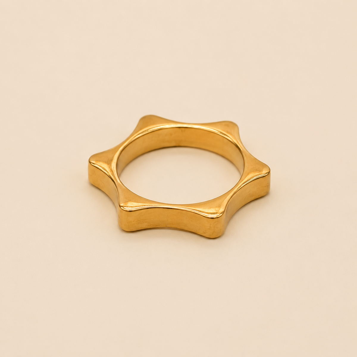 Vervit Gold Turquoise Heart Ring for Women – 18K Gold Plated 316L Stainless Steel