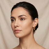 Gold Plated Geometric Huggie Earrings for Contemporary Women